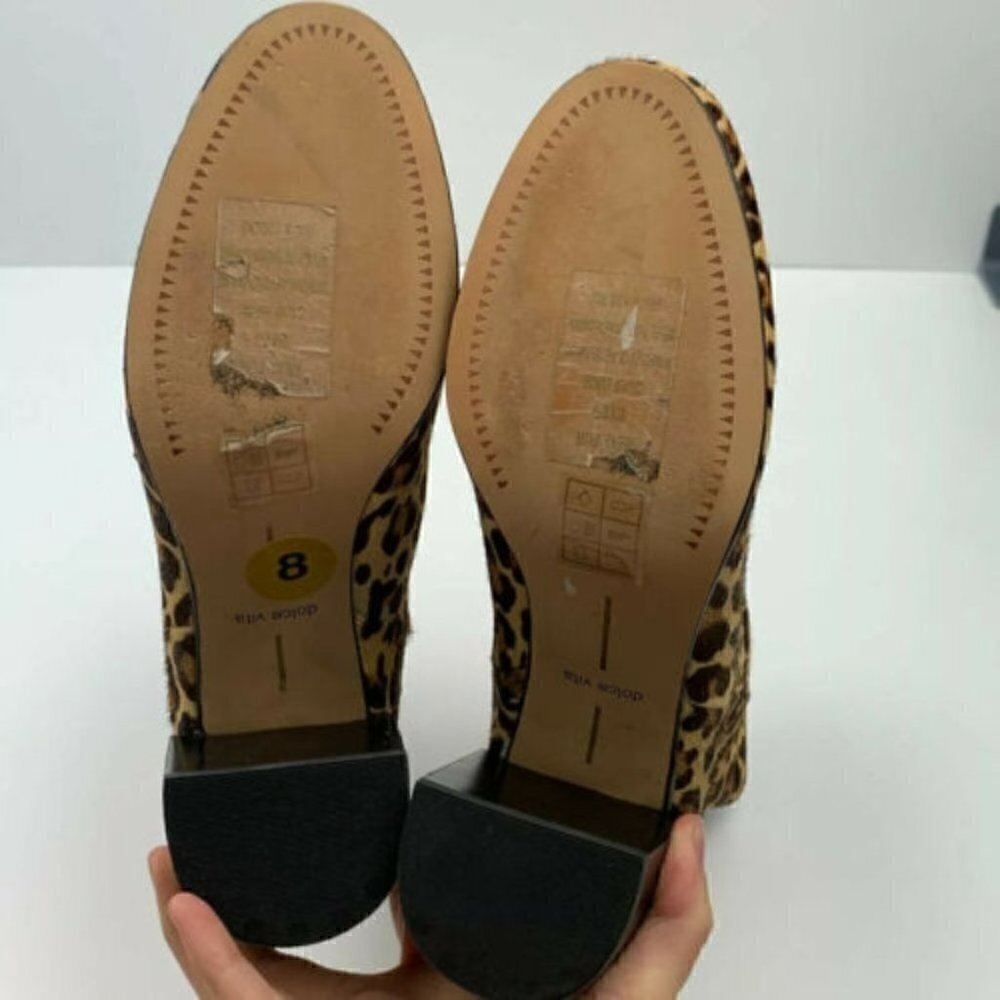 Dolce Vita Ankle Boot 8 Leopard Calf Hair Western - Picture 7 of 11